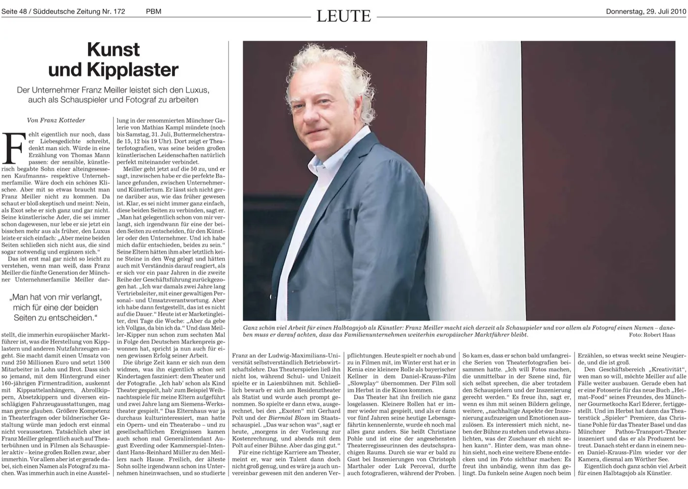 Kunst und Kipplaster